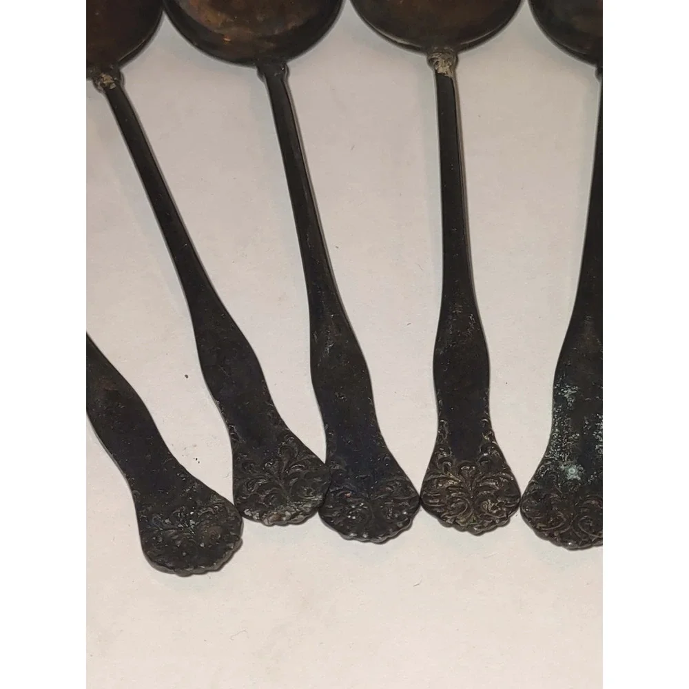 Antique W.R. Victorian Silverplate Salt Spoons Set of 5 William Rogers Jan 27 99